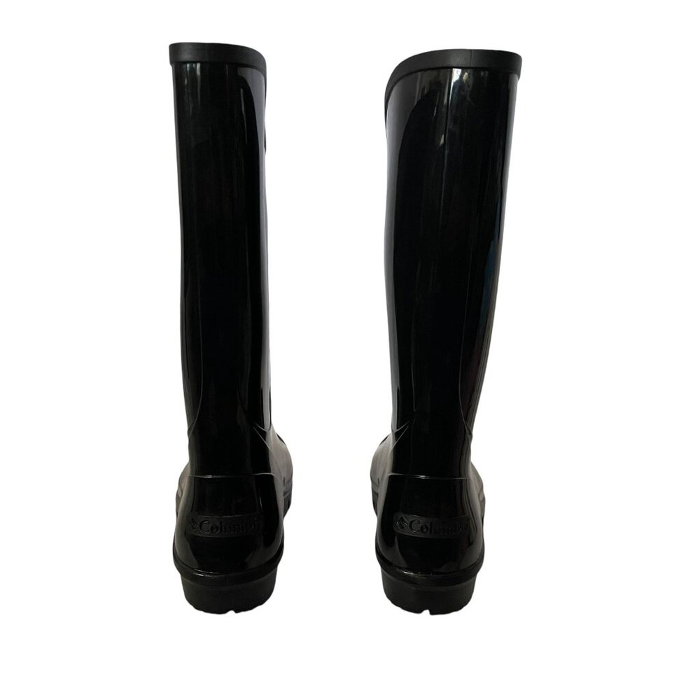 Columbia Sportswear Tall Black Rain Boots Womens 9 Rubber Slip On Barely Used - Picture 7 of 10